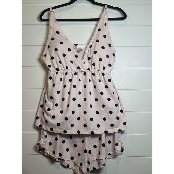 Marilyn Monroe 2 pc. Pink/black Camisole Shorts Sleep Pajama Set ‎ Women's Large - Picture 1 of 6